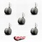 Service Caster 2'' Gray Floor Safe Twin Wheel Casters 5/16 Threaded Stem, 5PK SCC-TS02S50-TPR-GRY-5161810-5 - alternate 2